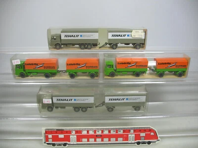 4X Wiking H0 1:87 MAN Camion: 424 Leistritz+ 471 Tehalit, Mint+ 3X Box #AF74-0,5 - Immagine 1 di 3