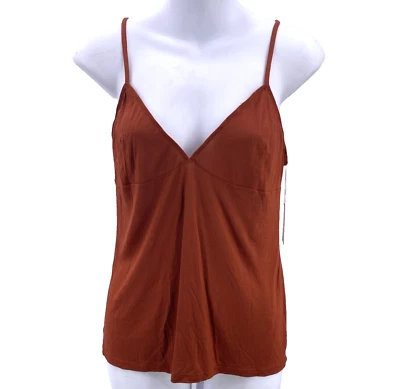 Vintage Y2K LaROK Cami Top M Paprika Jersey Spaghetti Straps Babydoll New - Image 1 of 4