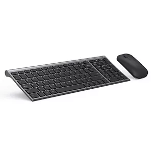 Wireless Keyboard and Mouse Combo - seenda Full Size Slim Rechargable Wireless - Picture 1 of 3