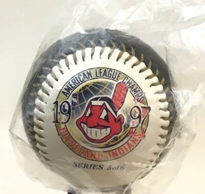 Cleveland Indians Fotoball Limited Edition Baseball 1997 American League Champs - Image 1 of 4