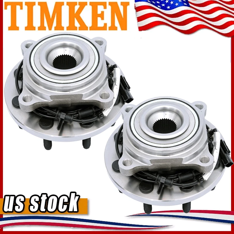 Pair Timken Front Wheel Bearing & Hub For 2013-2018 Ram 2500 3500 8Lug HA590628 - Image 1 of 4