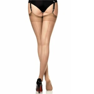 Fiore Marlena women's elegant luxury stockings with a delicate back seam 20 den - Picture 1 of 39