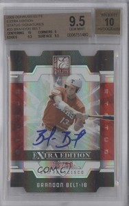 2009 Donruss Elite Extra Edition Status Signatures /50 Brandon Belt BGS 9.5 Auto