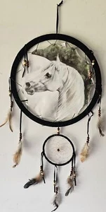 2 anillos blanco cazador de sueños indio caballo - Imagen 1 de 3