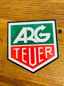 ARG TEUER Aufkleber Sticker Tuning Auto Motorsport Sponsor Fun Car OEM V8 Mi526 - Bild 1 von 2