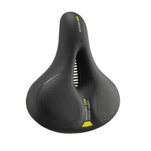 Comfortable Bike Seat Dual Shock Absorbing Waterproof Wide Soft Bicycle Cushion - Picture 1 of 14