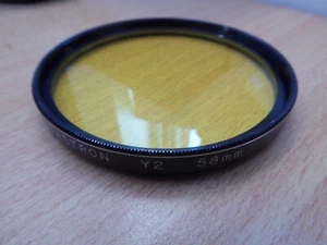 ASTRON 58mm Yellow Y2 Filter For black & White excellent condition - Picture 1 of 4