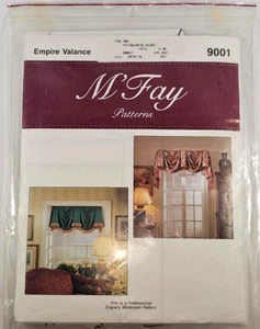 Vintage M'Fay 9001 Schnittmuster Empire Volant Profi Draperie Arbeitszimmer Nähen - Bild 1 von 7