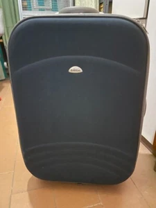Valigia rigida ECHOLAC, grande, con ruote e maniglia. Blu e argento. - Foto 1 di 4