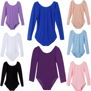 Mädchen Bodysuit Ausbildung Trikot Modern Overall Tanz Uniform Ballsaal Kostüm - Bild 1 von 84