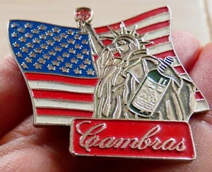 GROSSE PIN'S GETRÄNKFLASCHE CAMBRAS FREIHEITSSTATUE AMERIKANISCHE FLAGGE USA - Bild 1 von 5