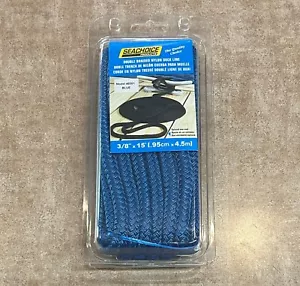 Seachoice 40301 Double Braid Nylon Dock Line Blue 3/8" X 15' - Picture 1 of 1