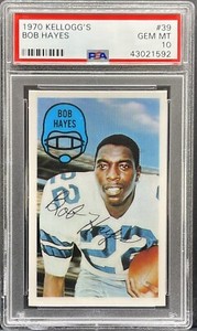 1970 KELLOGGS FOOTBALL 3D CARD #39 Bob Hayes Dallas Cowboys PSA 10 GEM MINT