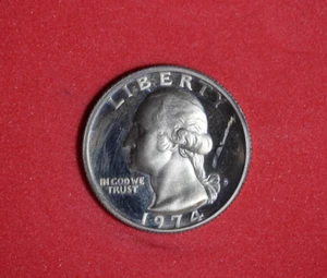 1974-S CLAD Washington Silver quarter dollar coin #P28672 - Picture 1 of 2