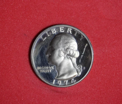 1974-S CLAD Washington Silver quarter dollar coin #P28672 - Image 1 of 2