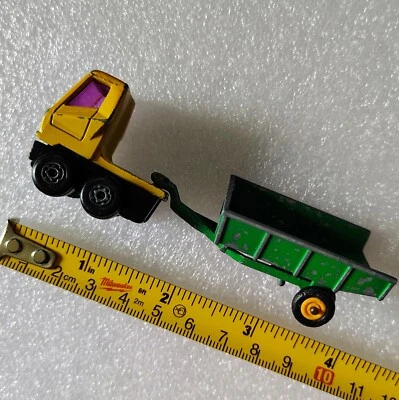 Vintage No.51 Matchbox Series Green Trailer and Truck Tractor 1973 - Image 1 of 4