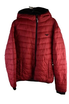 Hollister Mens Puffer COllection Recycling FIll Red Jacket SIze M Outdoor Warm - Image 1 of 4