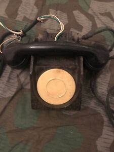 WW2 WWII GERMAN BAKELITE TELEPHONE PHONE WEHRMACHT FELDFERNSRECHER 33 F33 FIELD 
