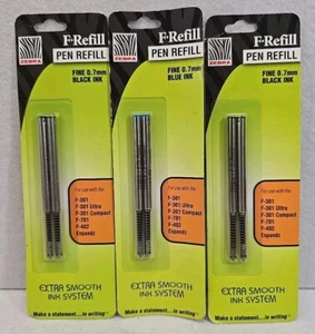 Zebra Refills F-301 F-301 Ultra F-402 301A Spiral Ballpoint Fine 1  Blue 2 Black - Picture 1 of 4