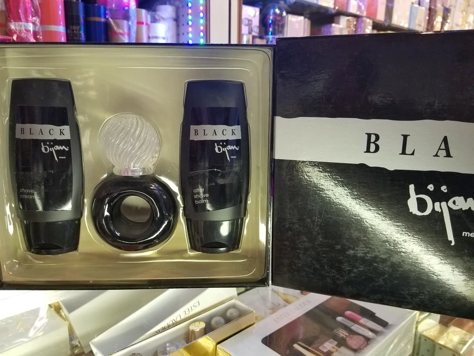 BIJAN Negro 3 Piezas EDT Eau de Toilette JUEGO DE REGALO para Hombres Él 2.5 OZ + 2 x 3.3 OZ Foto 1 de 4