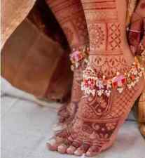 Meenakari Anklet Wedding Wear Doli Baraat Look Foot Chain Gold Plated Payal Gift