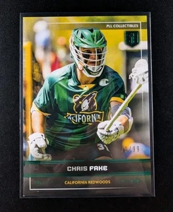 Chris Fake 2025 Premier Lacrosse League Fieldside PLL #5 Green Foil # /99 - Picture 1 of 2