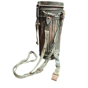 Wehrmacht Gasmaske Dose mit Beriemung avp 1942 2WK WW2 - Picture 1 of 11