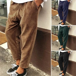 Men Casual Corduroy Pants Workout Baggy Sweatpant Long Trousers New - Picture 1 of 22