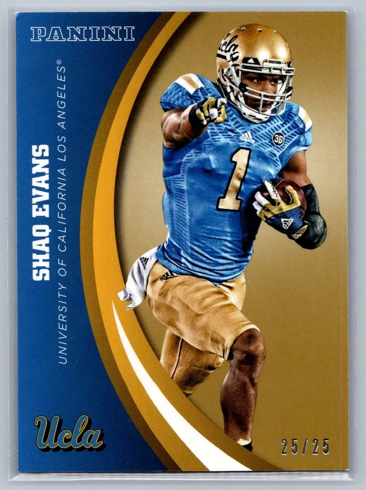 Shaq Evans 2015 Panini UCLA Bruins Gold /25 (c) #33 - Image 1 of 2