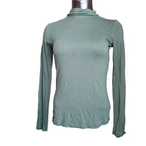 MCM Womens M Long Sleeve Tight Knit Mock Neck Top Shirt - Picture 1 of 4