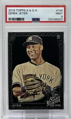 Derek Jeter PSA 9 -2019 Topps Allen & Ginter Portrait - ‘Smile’ -Yankees Captain - Image 1 of 4