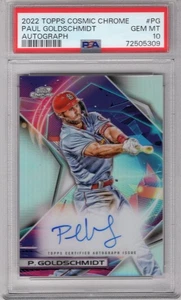 PAUL GOLDSCHMIDT 2022 TOPPS COSMIC CHROME VARIATION ON CARD AUTO PSA 10 GEM MINT - Bild 1 von 2