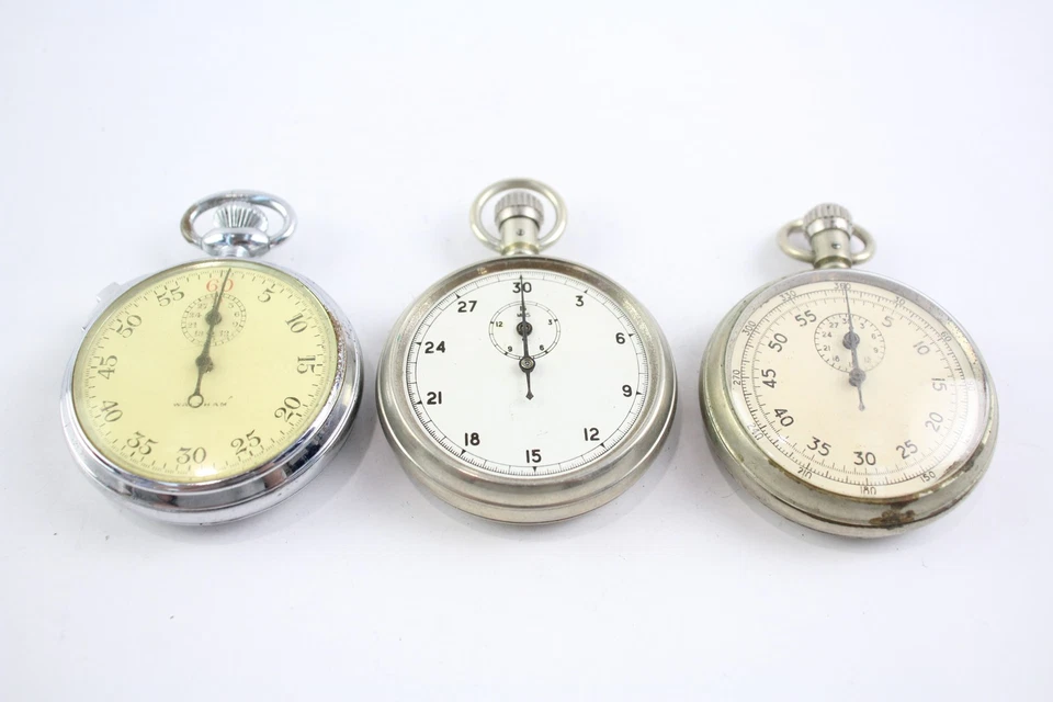 Vintage WW2 Military Issue Stop Watches Inc. Waltham Etc SPARES/REPAIRS x 3 - Image 1 of 4