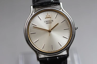[Near MINT] SEIKO 8J81-6A30 32mm CREDOR silver quartz men's Watch From JAPAN - Image 1 of 4