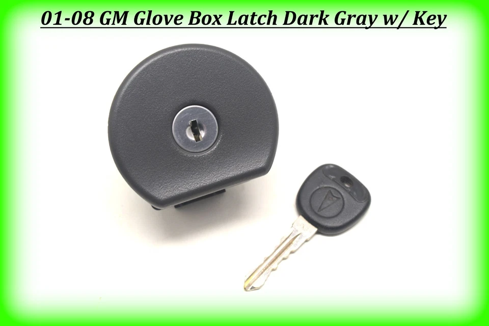 01–08 GM Glove Box Latch Dark Gray OEM 10423106 w/ Key – Grand Prix Aztek - Image 1 of 4