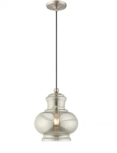 Livex Lighting - Art Glass - 1 Light Mini Pendant in Coastal Style - 9.88 Inches - Picture 1 of 1