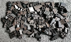 LEGO Black Inverted Slopes Bundle Mixed Curved Roof Smooth Brick Pieces Lot - Picture 1 of 5