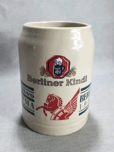 Berliner Kindl Volvo VMPA Beer Stein 0.5 Litre Glazed Stoneware Mug Berlin 1986 - Picture 1 of 7
