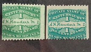 U.S.A MATCH AND MEDICINE STAMPS SCOTT RS87b,and d. - Picture 1 of 2