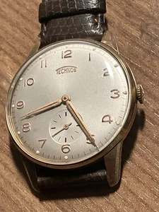 Vintage Technos mens watch 40’s-50s. Running Well, VG/Excellent Condition $299 - Picture 1 of 12