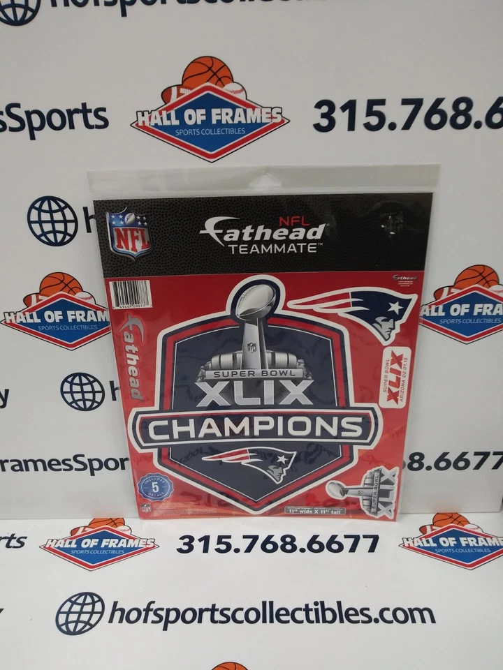 NEW ENGLAND PATRIOTS SUPER BOWL XLIX FATHEAD LOGO DECAL! - Image 1 of 1