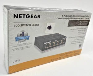 Switch Netgear GS305 5 porte Gigabit Ethernet non gestito nuovo sigillato - Foto 1 di 8