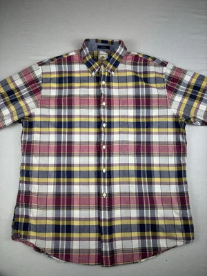 Camisa Surf Pendleton Para Hombres XL Amarilla A Cuadros Junto al Mar Con Botones Manga Corta Playa Foto 1 de 4