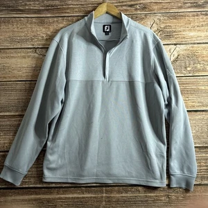 DEFECTO- Suéter Footjoy Para Hombre Grande Gris 1/4 Cremallera Manga Larga Pullover - Imagen 1 de 17