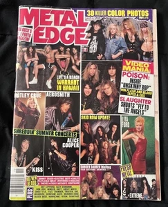Metal Edge Magazine October 1990 Vol 35 #4 Kiss Aerosmith Skid Row FREE SHIPPING - Bild 1 von 19