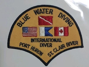 Vintage Bluewater Diving International Diver St Clair River Patch Michigan Scuba - Bild 1 von 3