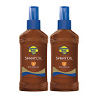 Banana Boat Deep Tanning Oil Pump Spray Sunscreen SPF 4 Twin Pack | Tanning Suns