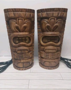 RARE WORKING Pair 320 Watt 2-Way Outdoor Weather Resistant TikiToonz Speakers - Picture 1 of 15