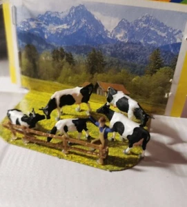 Mini diorama - pasto de vaca / todavía 1740 / pista H0 - Imagen 1 de 3