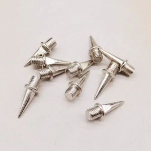 10pz Punte per Pista 13,5mm Chiodo Lungo in Acciaio per Scarpe da Pista, Tono Argento - Foto 1 di 4
